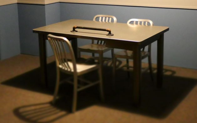 interrogation table and chairs