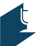 white microphone icon with blue shadow